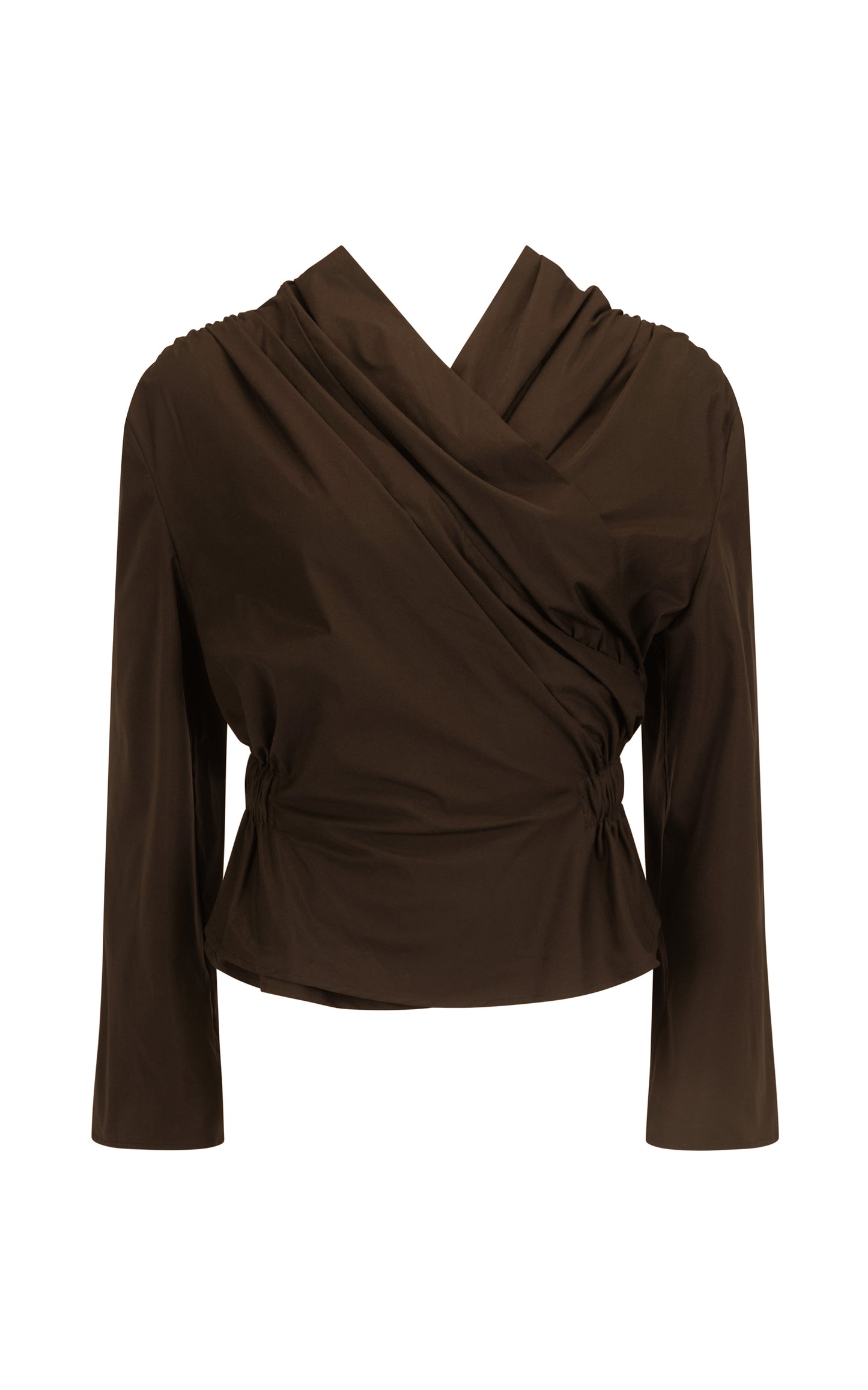 Long Sleeve Chaimberlain Top in Tech Taffeta