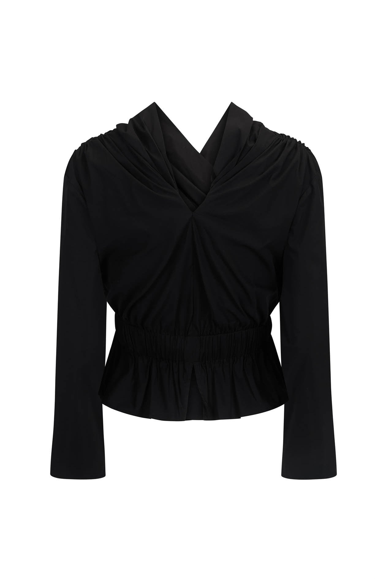 Long Sleeve Chaimberlain Top in Tech Taffeta