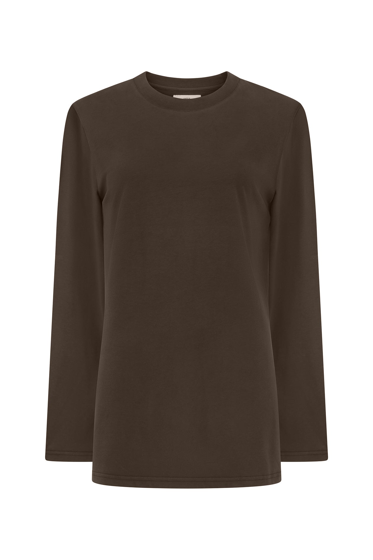 Long Sleeve Drew T-Shirt in Brushed Cotton