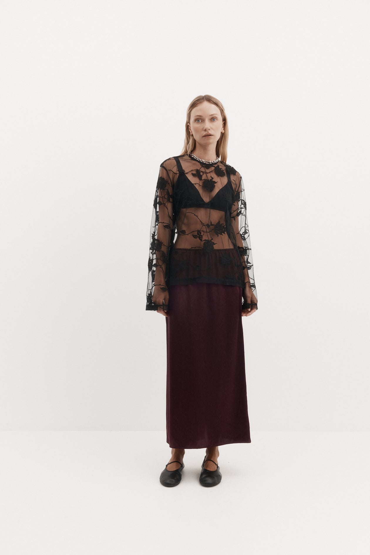Camilla Skirt in Silk Satin