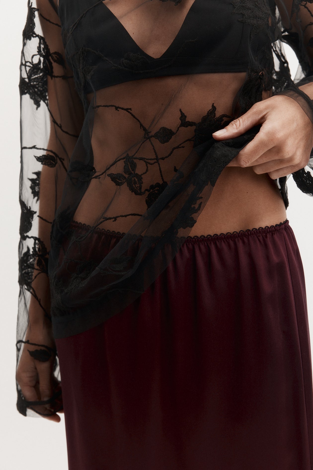 Camilla Skirt in Silk Satin