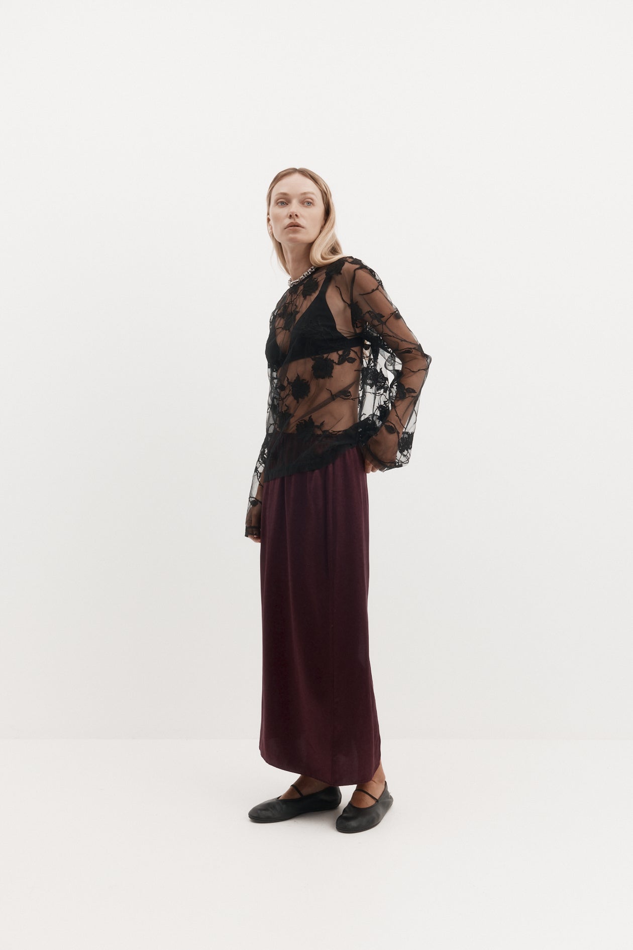 Camilla Skirt in Silk Satin