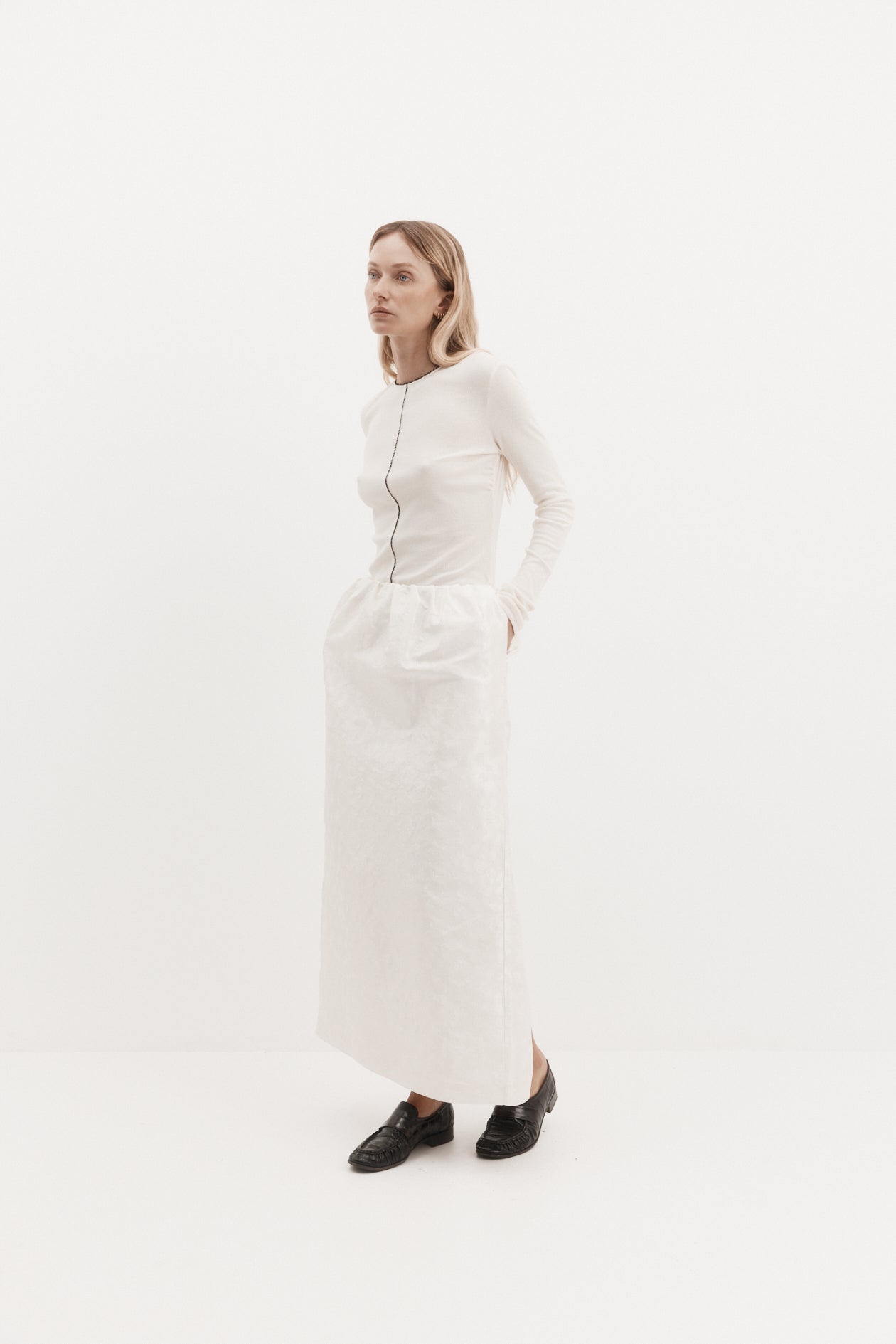 Mies Skirt in Embroidered Taffeta