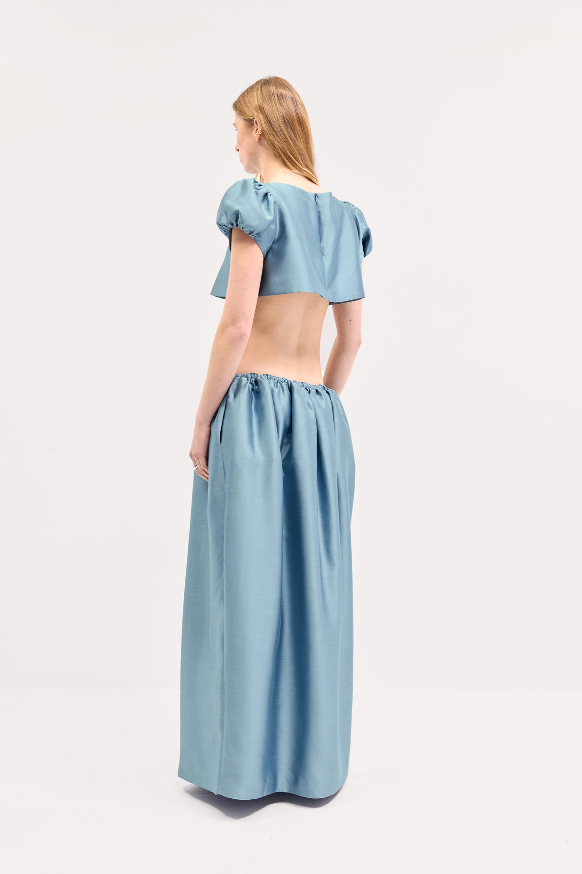 Macy Top in Silk Wool Taffeta