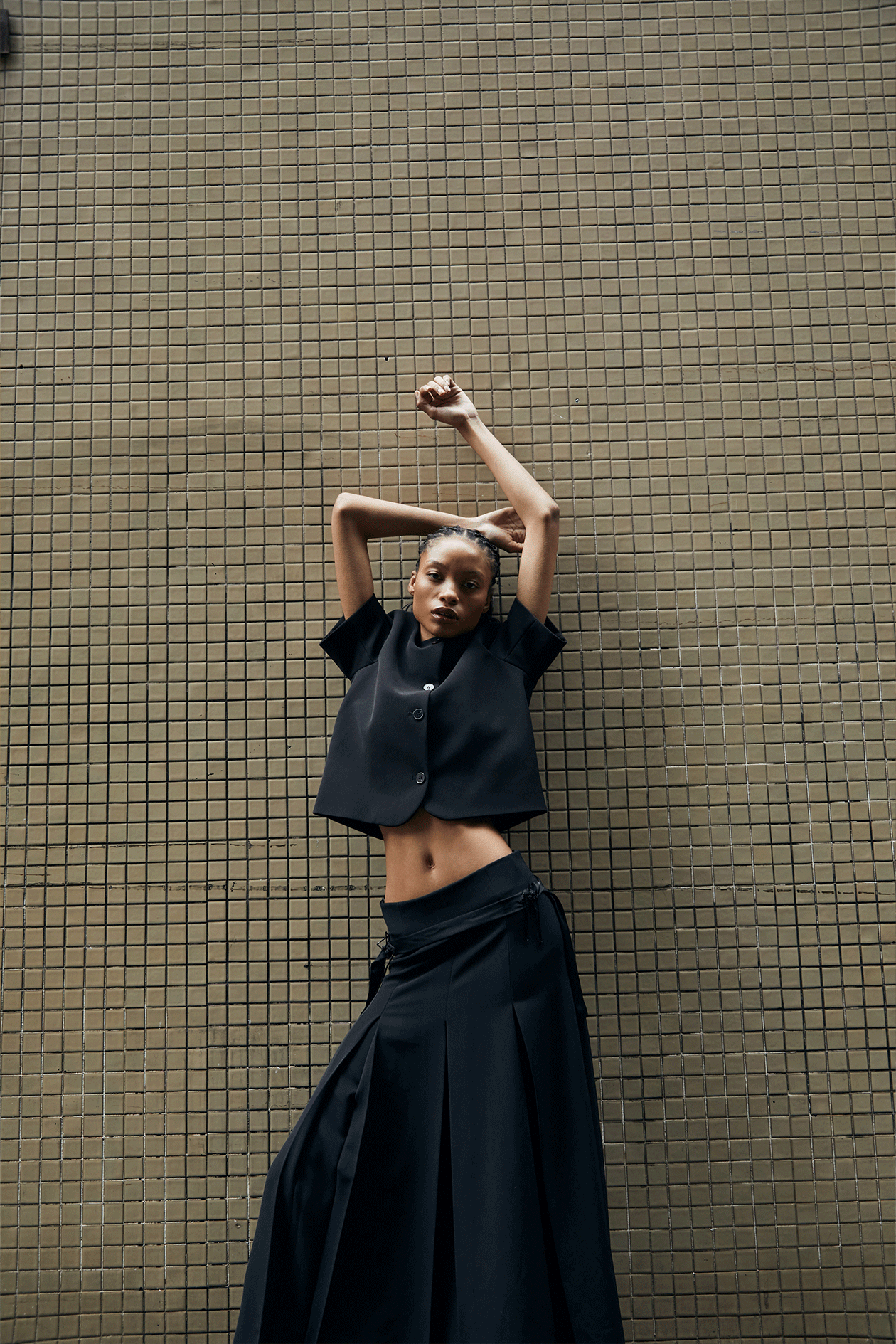 Short Sleeve Tilmens Jacket in Bonded Suiting