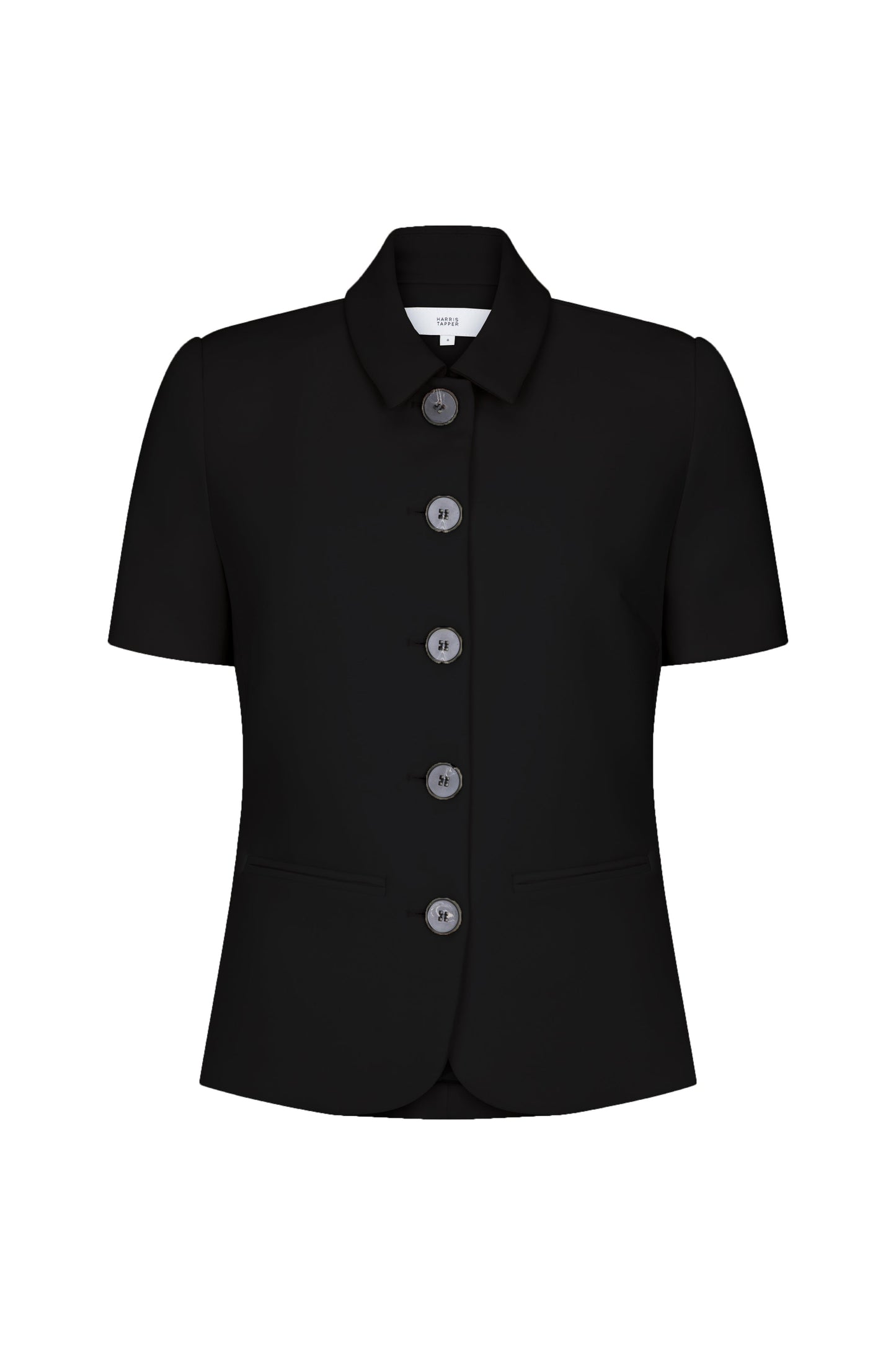 Short Sleeve Bardot Blazer in Bonded Suiting