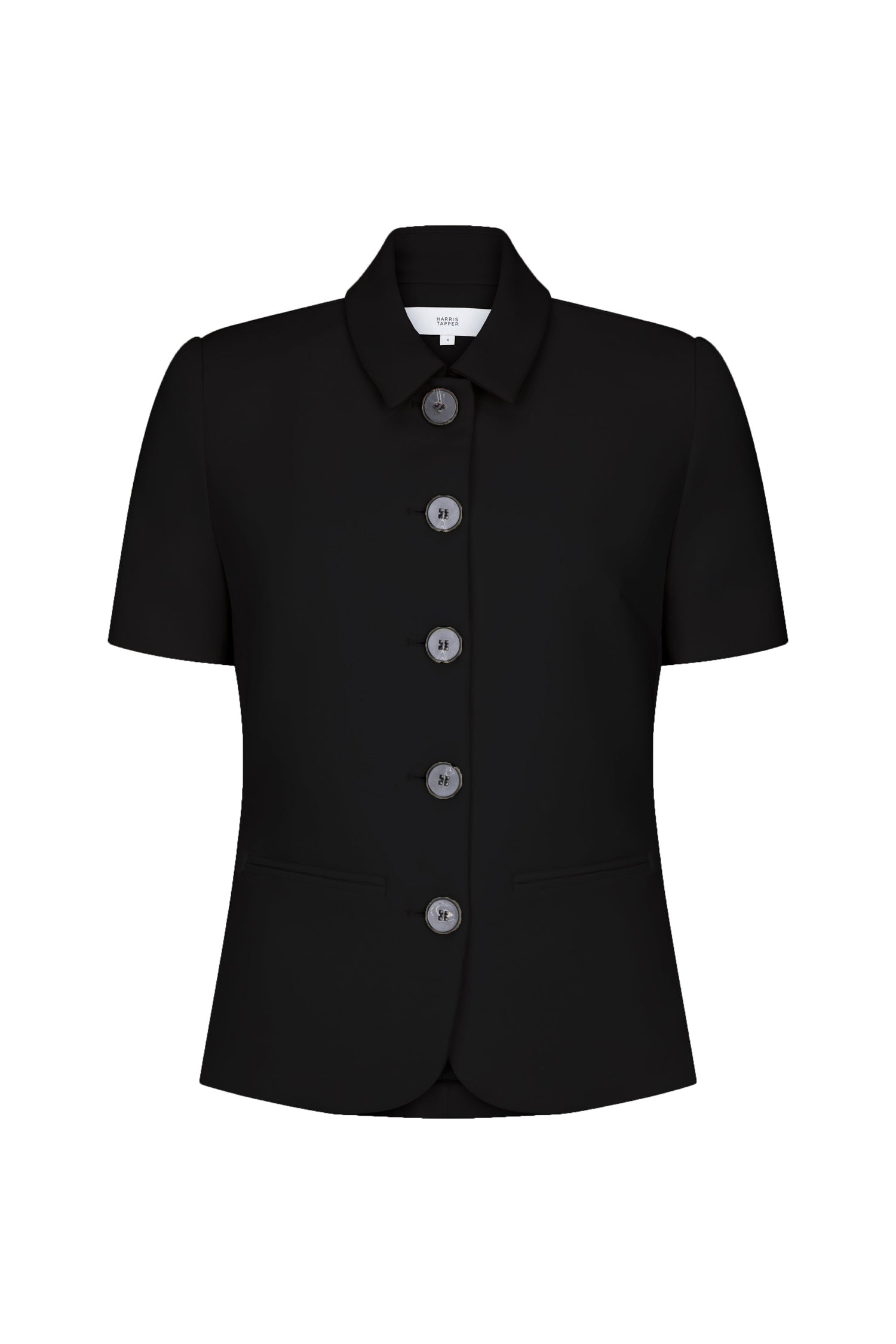 Short Sleeve Bardot Blazer in Bonded Suiting