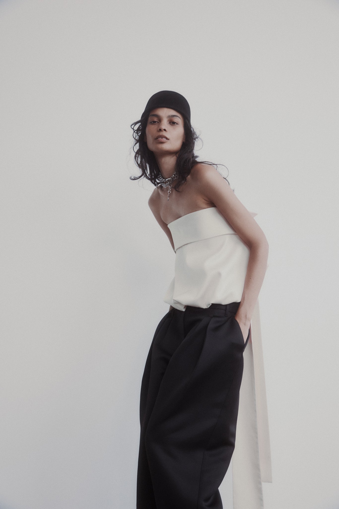 Eliza Top in Bonded Satin