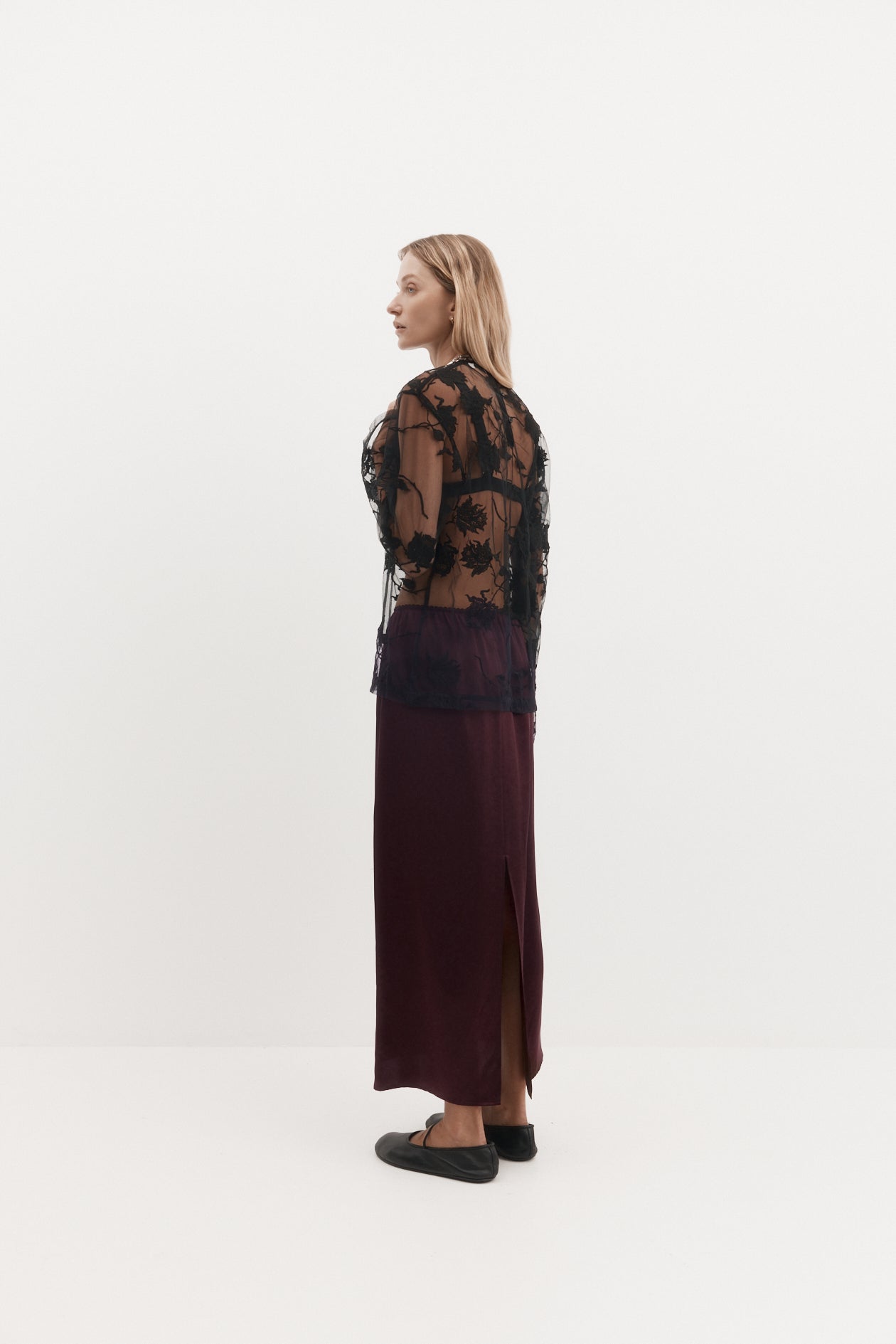 Frances Top in Embroidered Tulle