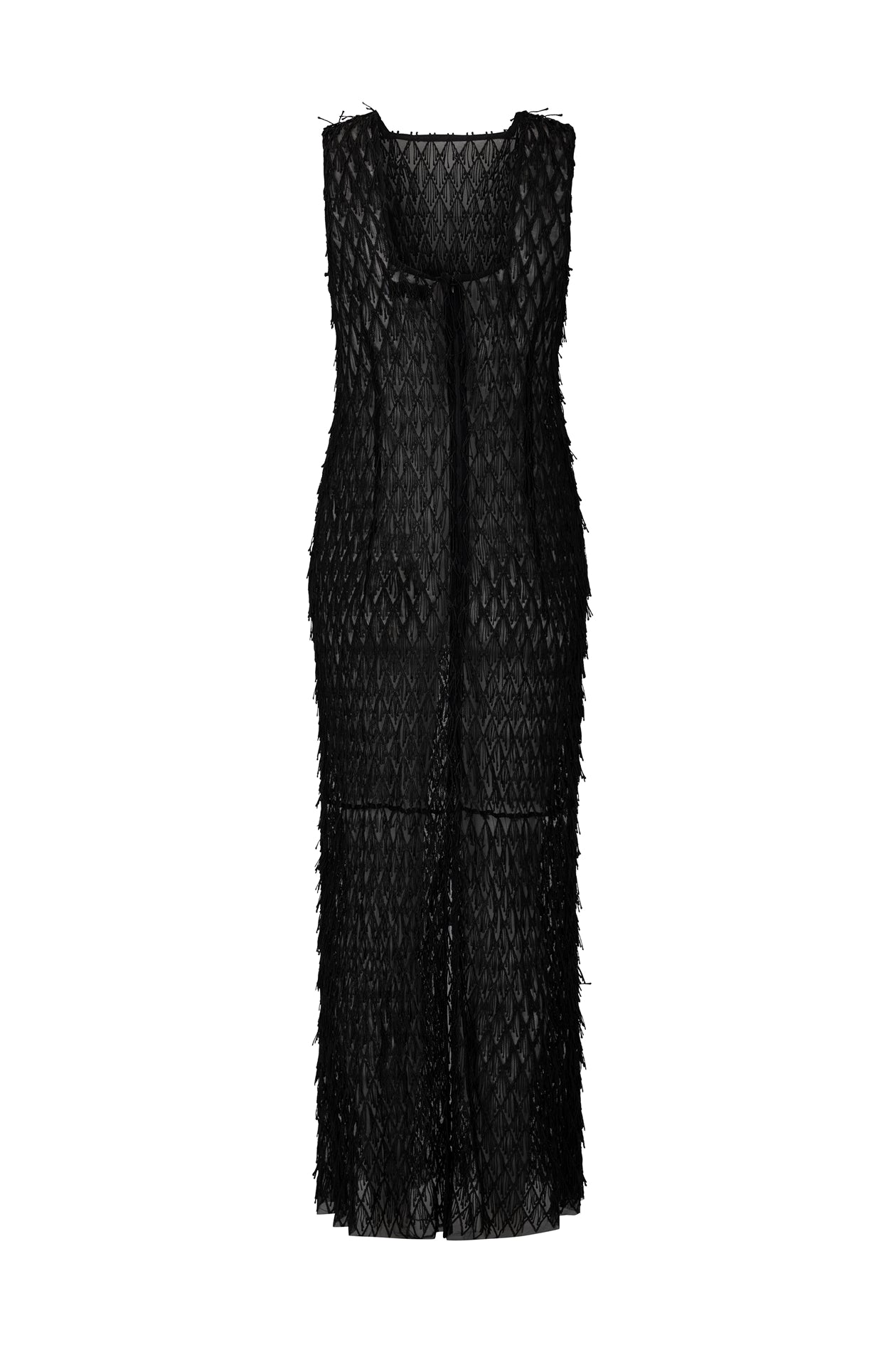 Mira Lace Dress Mesh Fringe