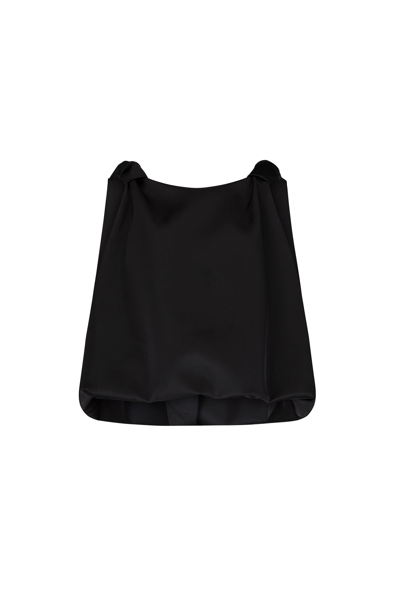 Knot Top in Bonded Satin