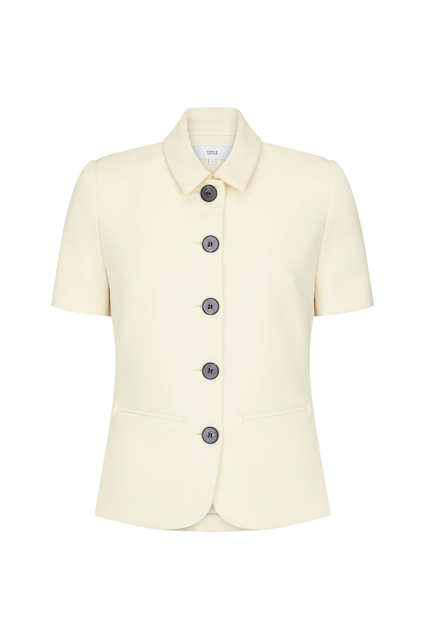 Short Sleeve Bardot Blazer in Bonded Suiting