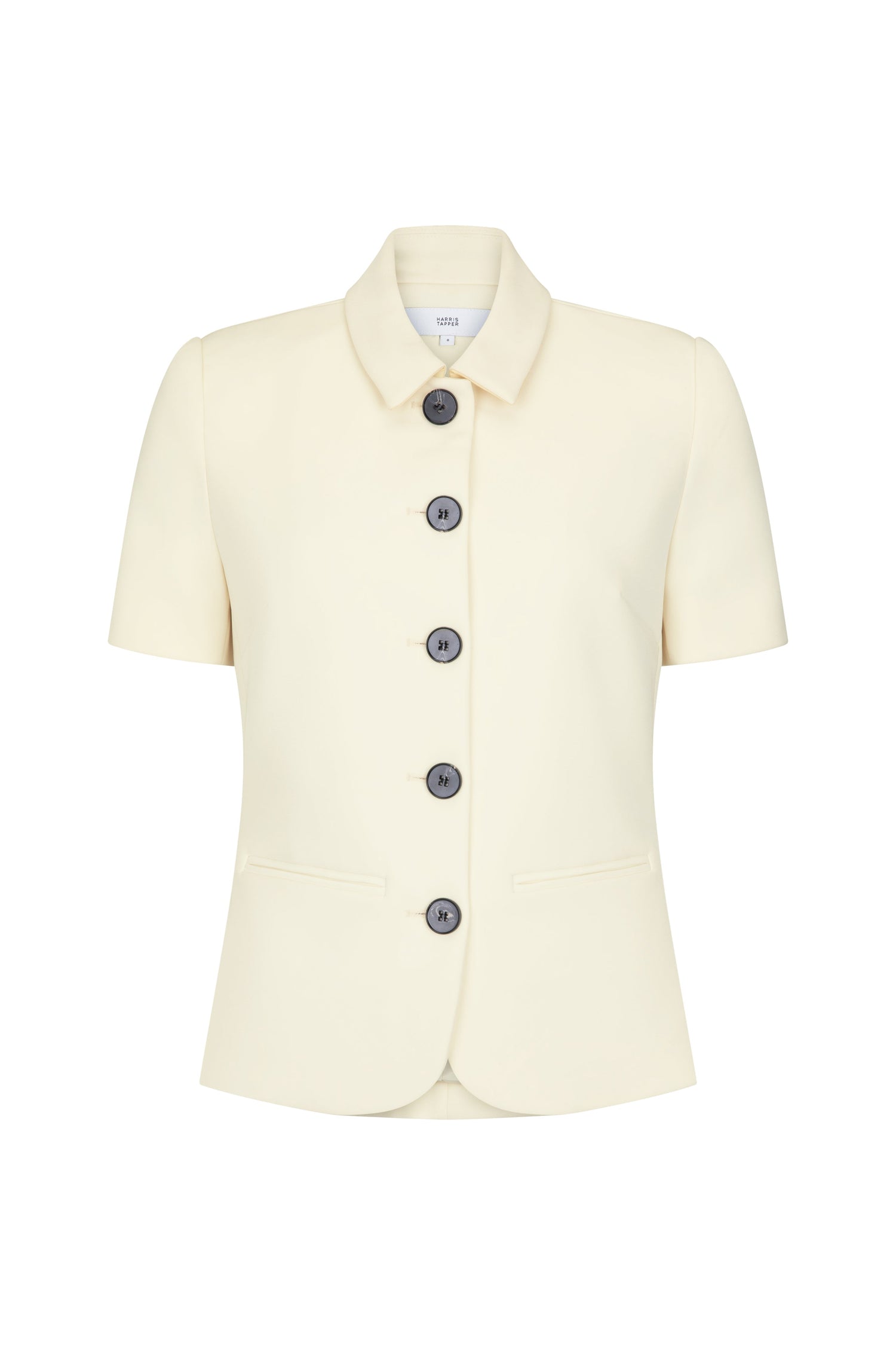 Short Sleeve Bardot Blazer in Bonded Suiting
