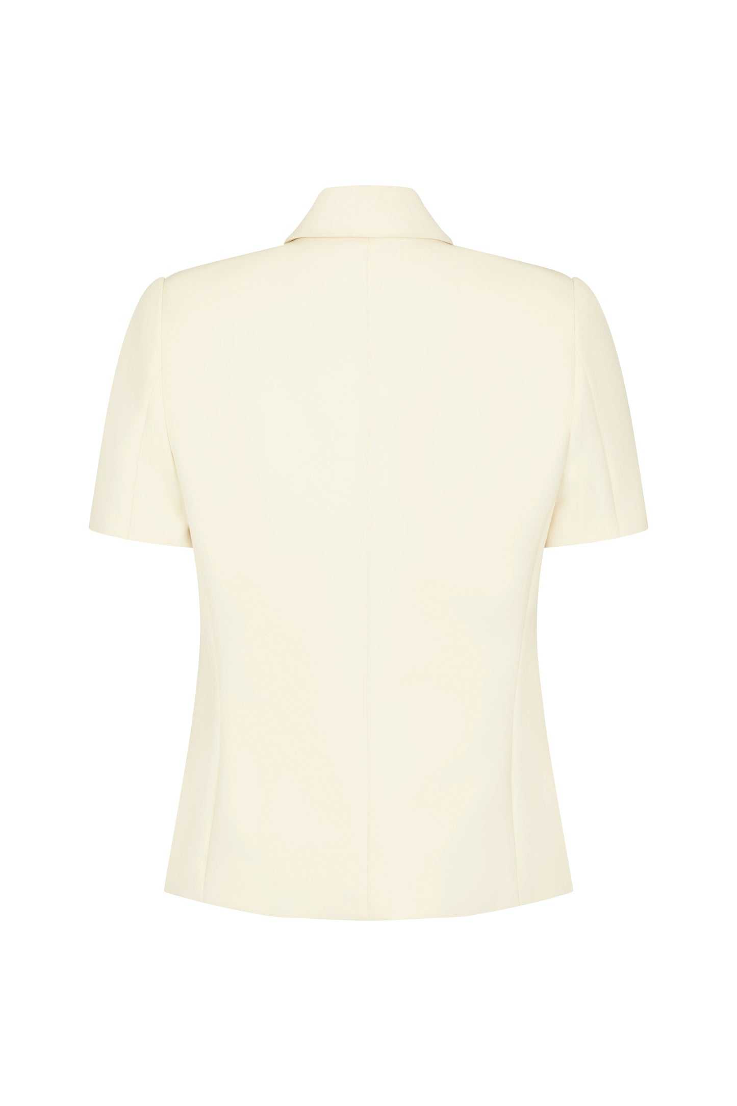 Short Sleeve Bardot Blazer in Bonded Suiting