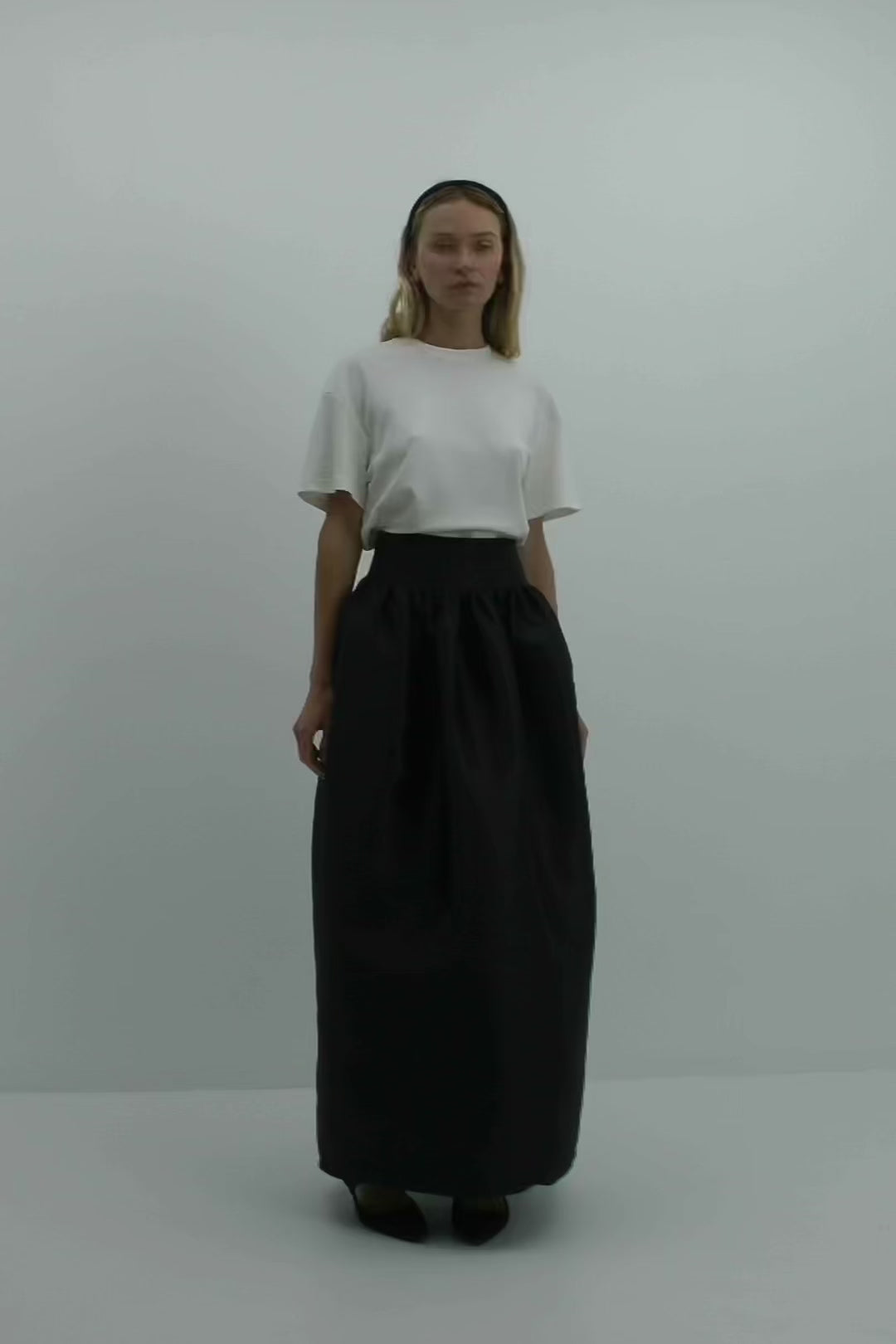 Emme Skirt in Satin Twill – Harris Tapper