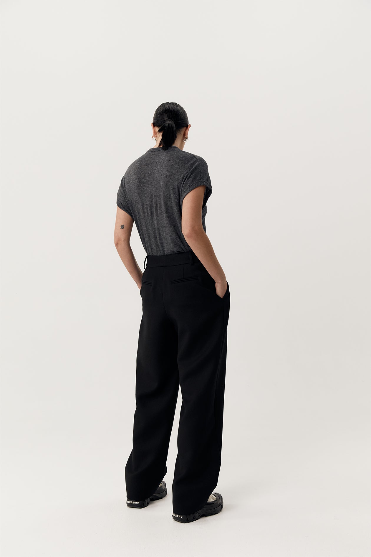 Abel Trouser Black Twill Suiting
