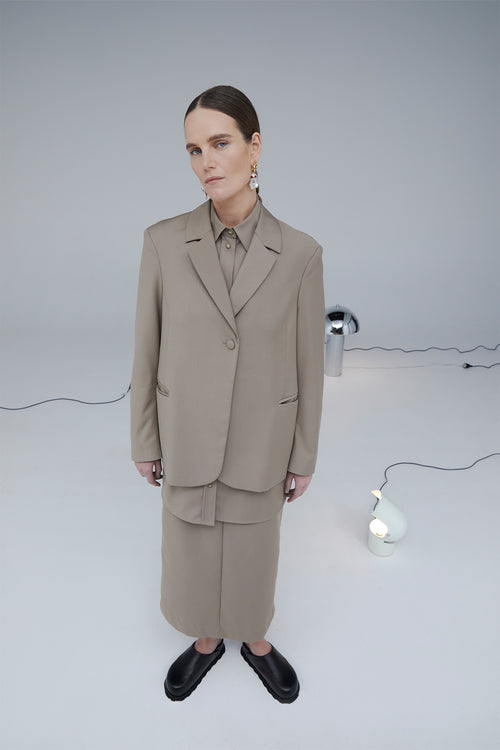 Tuxedo Blazer Mushroom